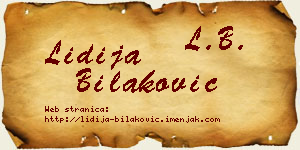 Lidija Bilaković vizit kartica